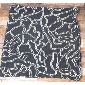Ikea Zippered Pillow CoverBlack & White Abstract Pattern Cotton Blend